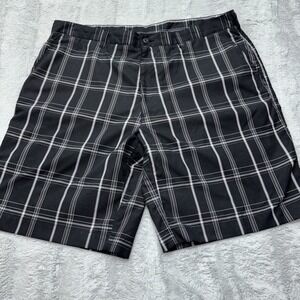 Champions Tour Mens Golf Shorts 38 Olympian Black Plaid